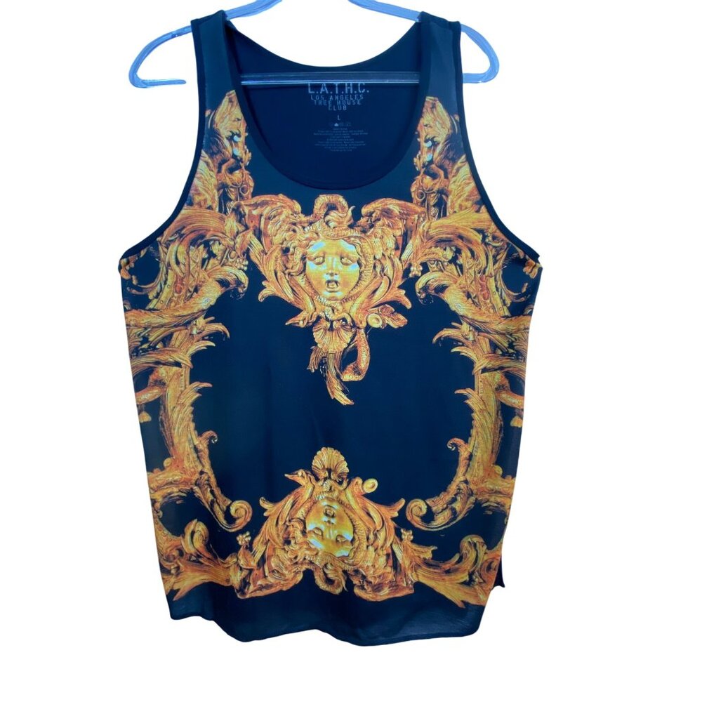 L.A.T.H.C. Los Angeles Treehouse Club Baroque Graphic Tank Top‎ Streetwear Large